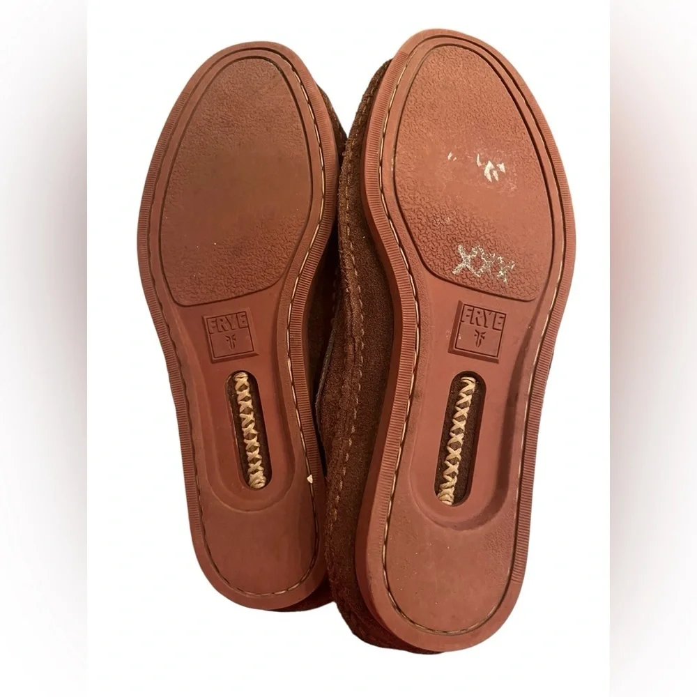 Frye Men's Mason Camp Moc Slip-on Shoes Brown Suede Boat Shoes Sz 10.5